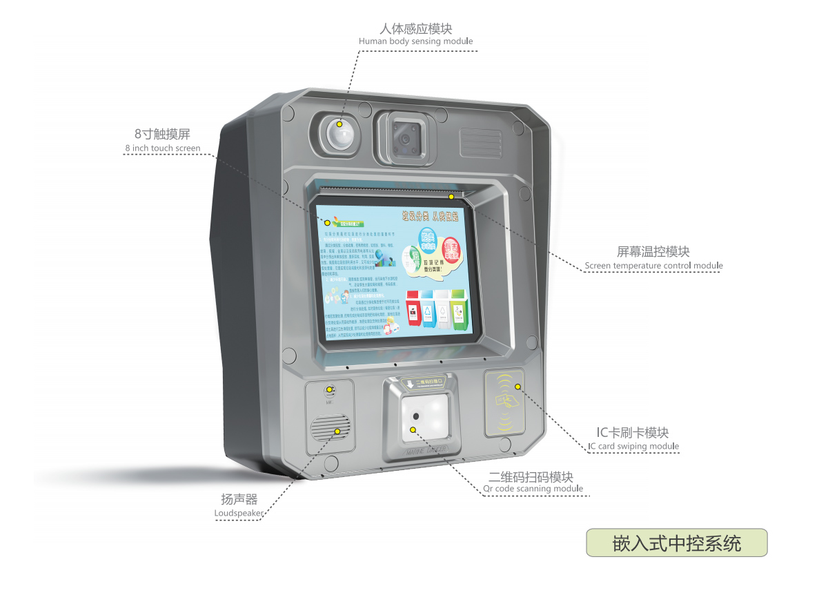 智能垃圾桶嵌入式中控系统