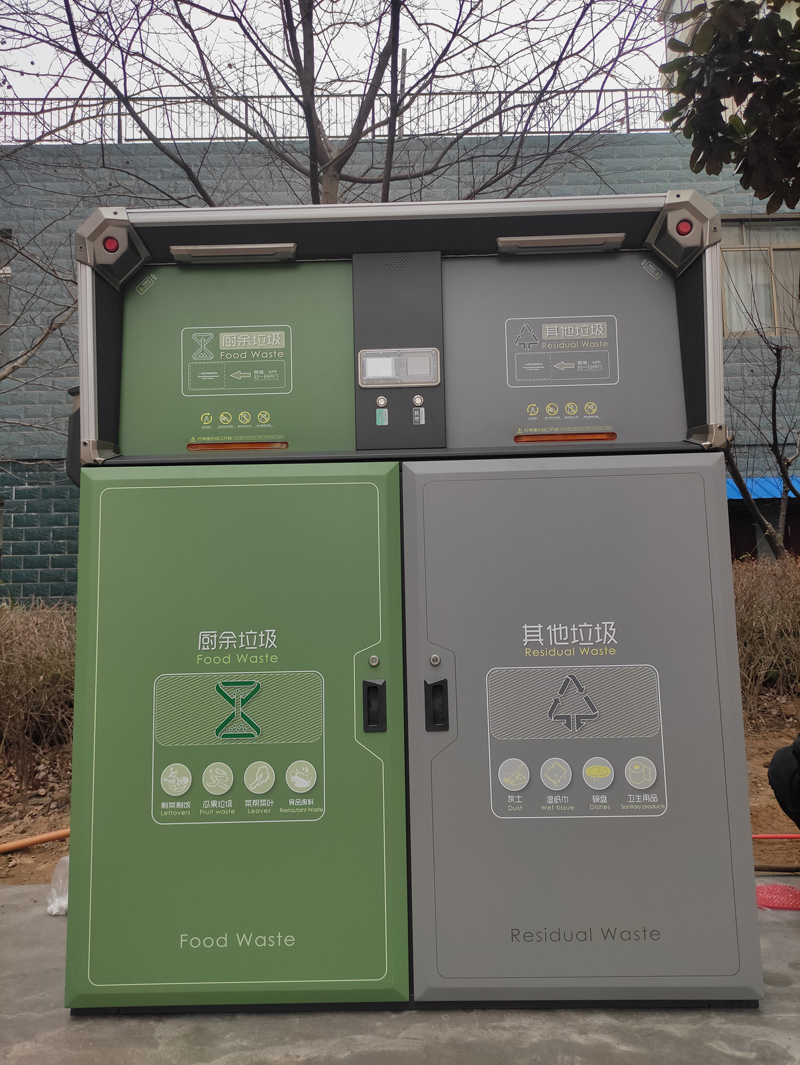 上海四分类干湿分类垃圾桶不锈钢干湿垃圾分类果皮箱